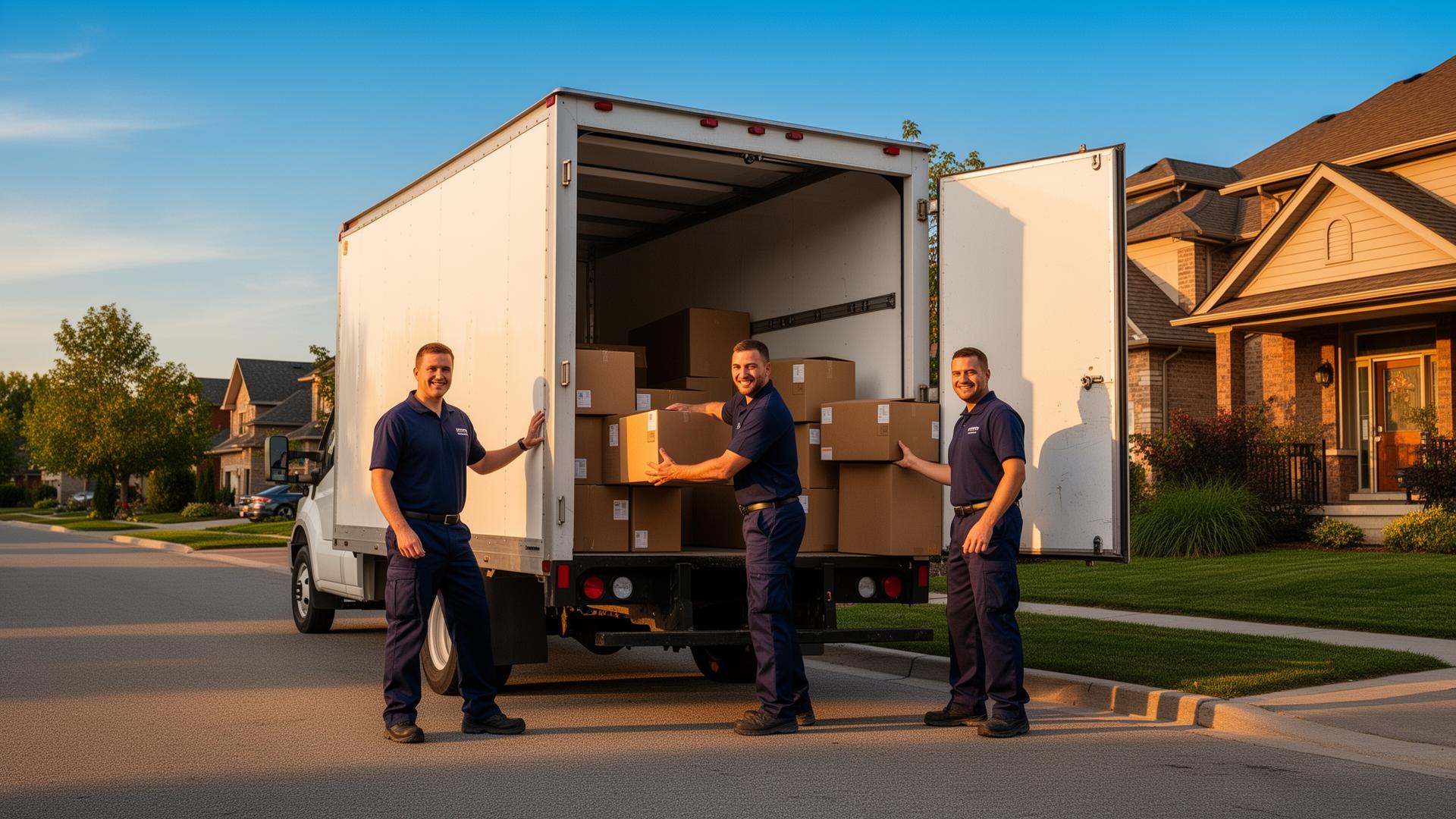KG Elite Moving crew loading a truck in London Ontario